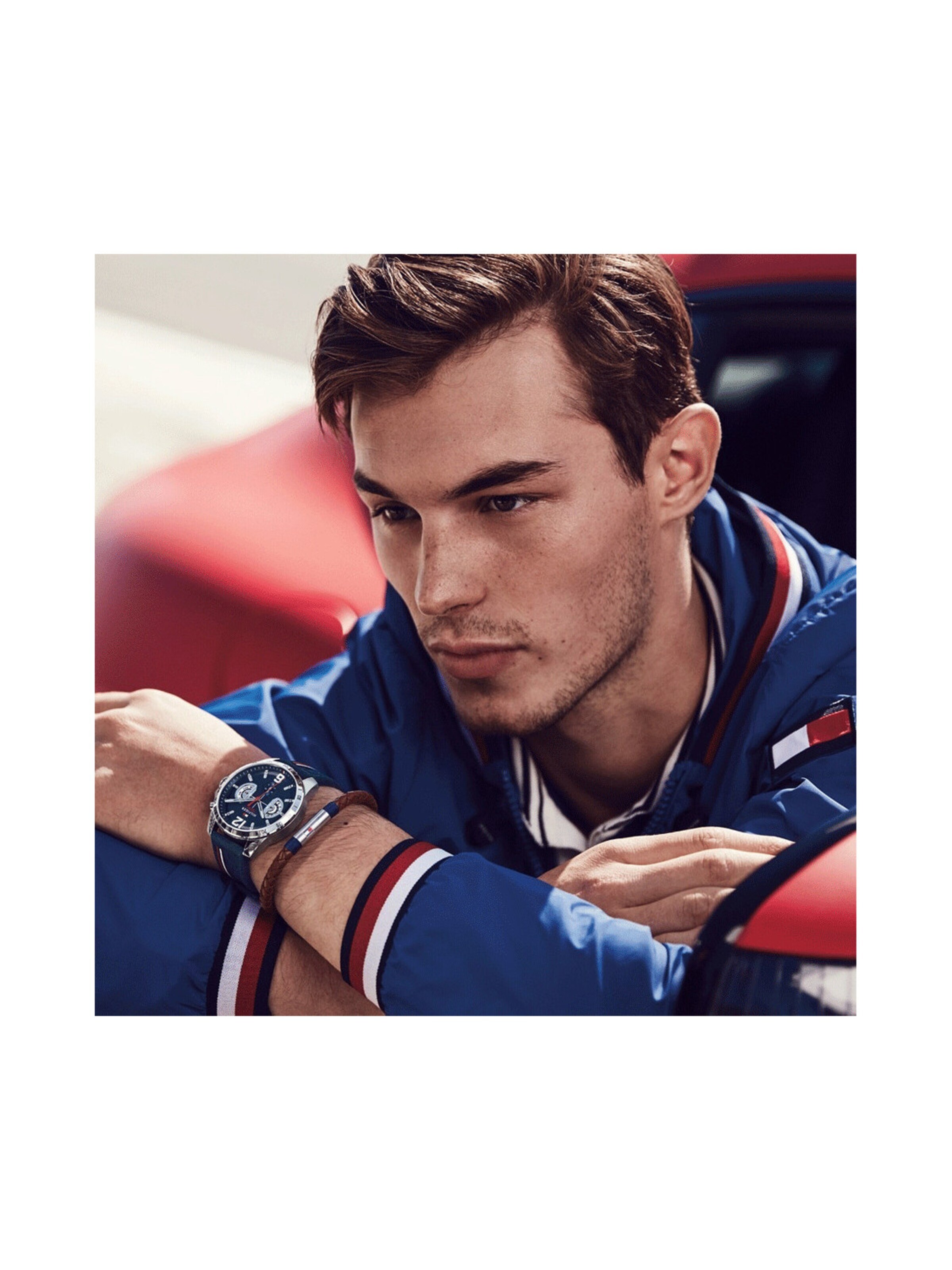 TOMMY HILFIGER Analoguhr 'Montre Homme Tommy Hilfiger Bleu Decker 1791476 Analogique Multifonction'‌‌‌‌‌‌‌‌ in Blau