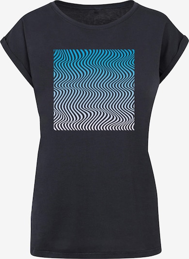 Merchcode T-shirt 'Summer - Wavy' en bleu marine / aqua / noir, Vue avec produit