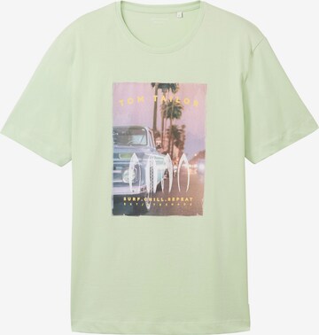 T-Shirt TOM TAILOR en vert : devant