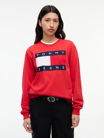 Tommy Jeans Collegepaita värissä punainen: etupuoli