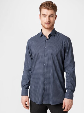 OLYMP - Slim Fit Camisa em azul: frente