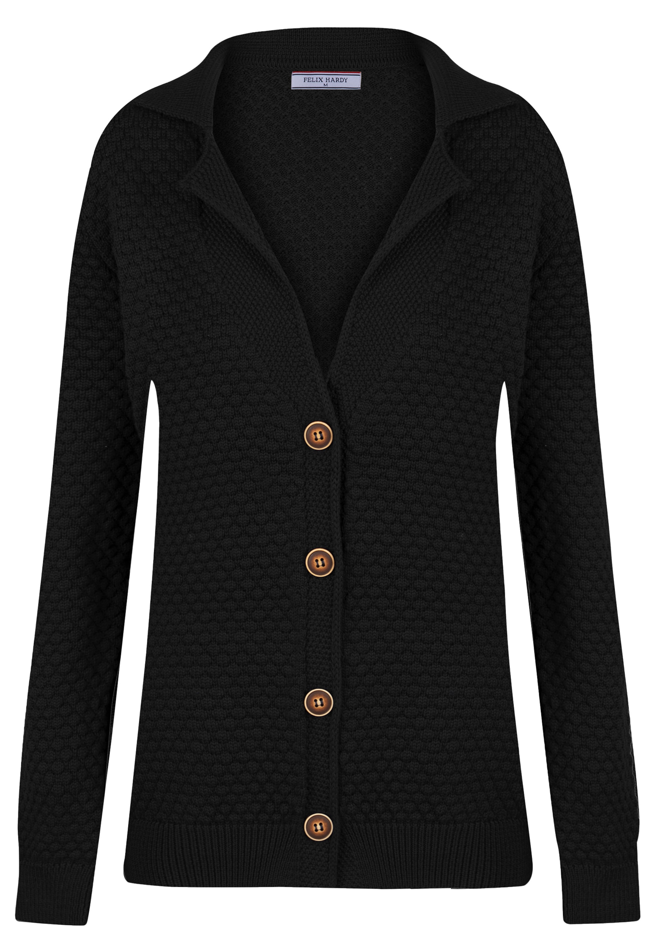 Felix Hardy Kardigán - fekete: elől
