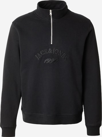 JACK & JONES Суичър 'JORBLEECKER' в черно: отпред