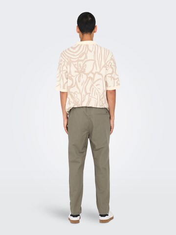 Only & Sons Tapered Pants 'ONSLINUS' in Grey