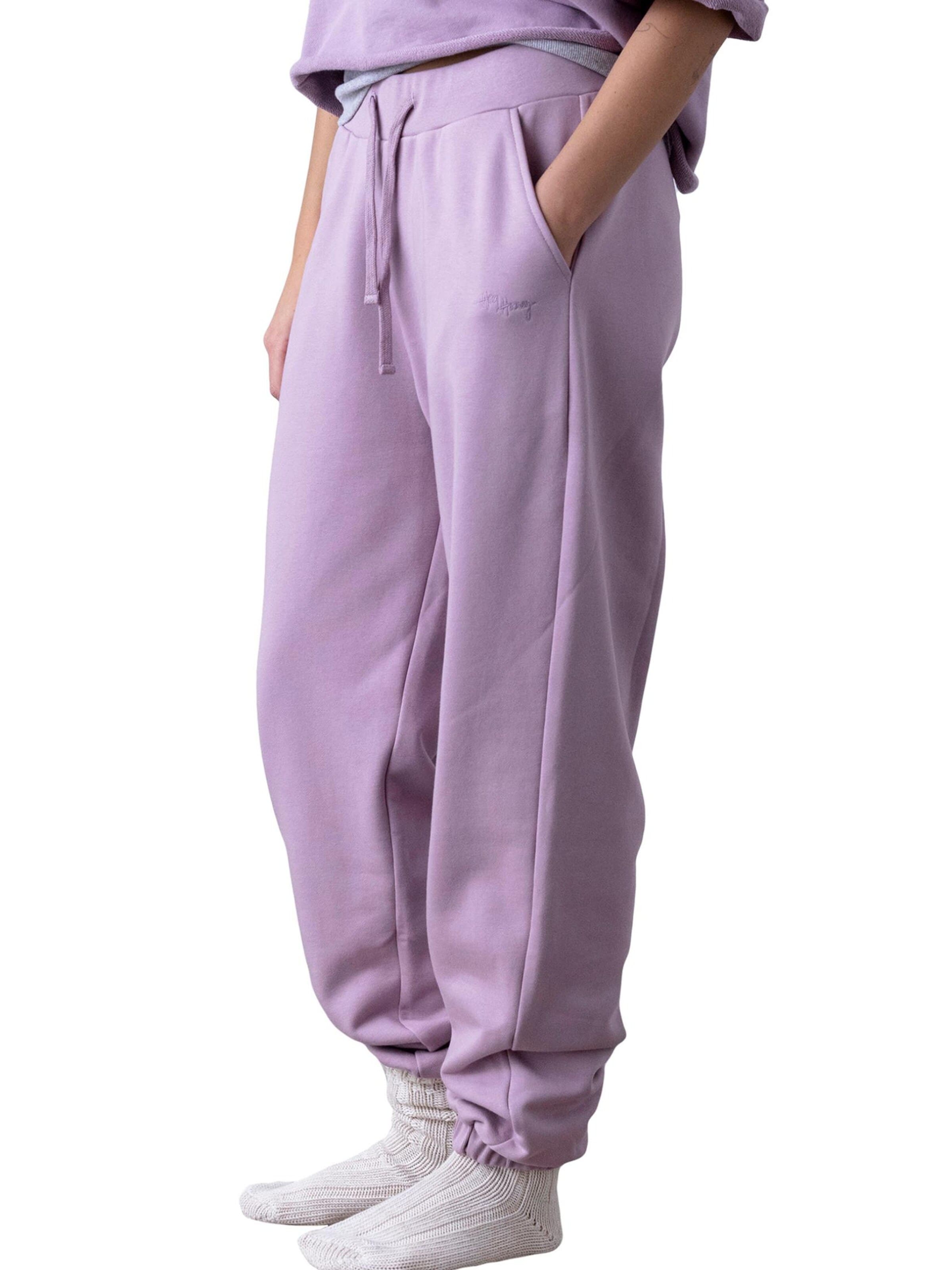 Hey Honey Regular Sportbroek 'Cuff Sweat Pants' in Lila
