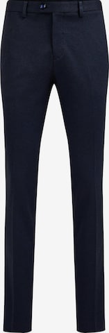 WE Fashion Slim fit Trousers with creases in Blue: front