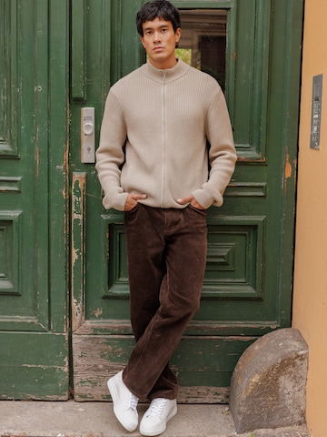 DAN FOX APPAREL Regular Trousers 'Andre' in Brown