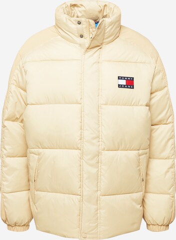 Tommy Jeans Winterjas in Beige: voorkant