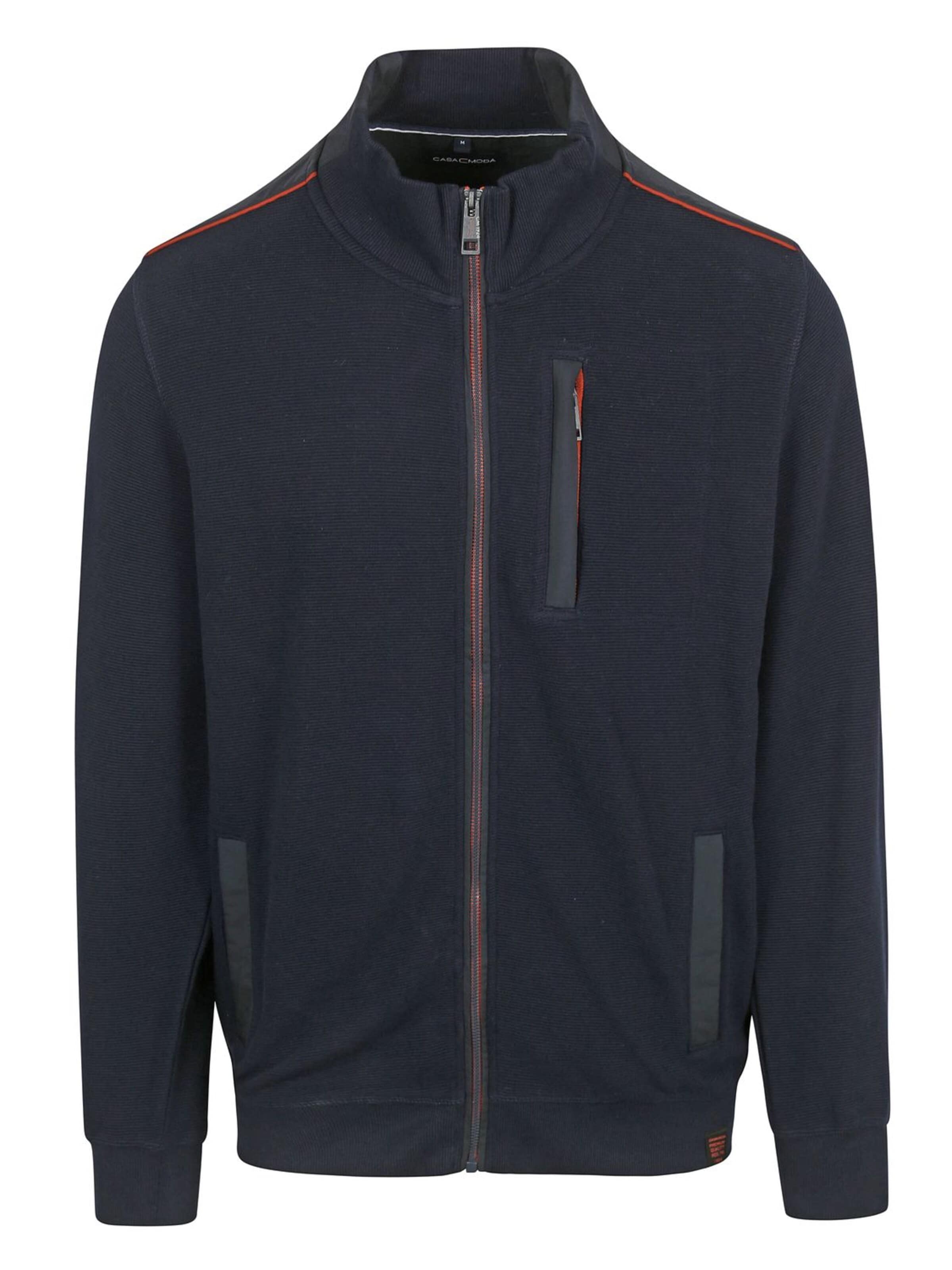 CASAMODA Zip-Up Hoodie in Blue: front