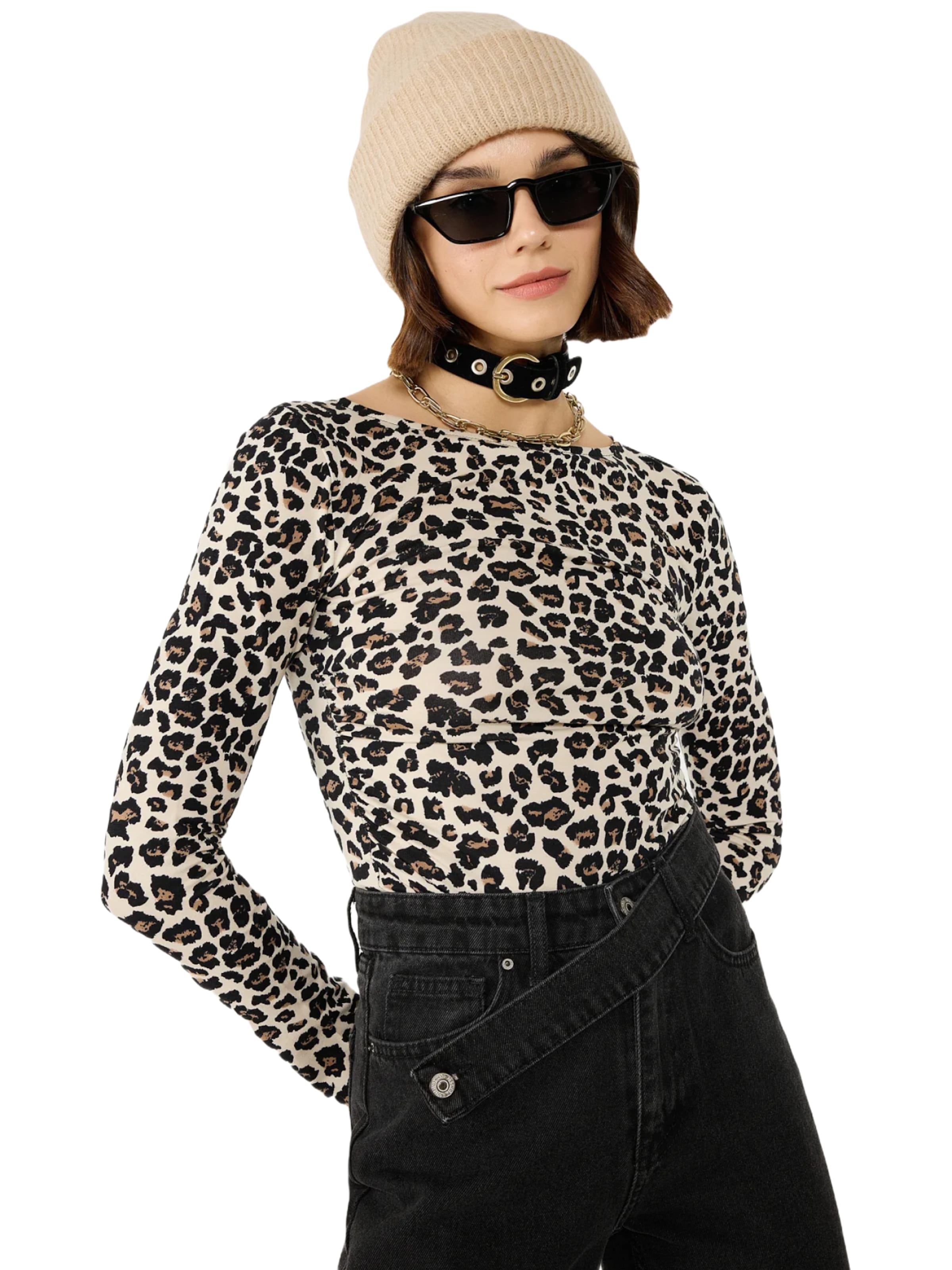 No Matter What Shirt Bodysuit in Beige