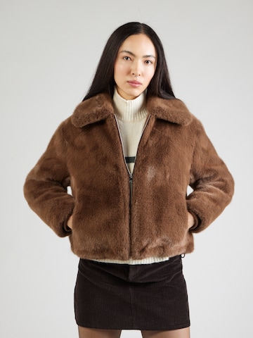 OUI Between-Season Jacket in Brown: front