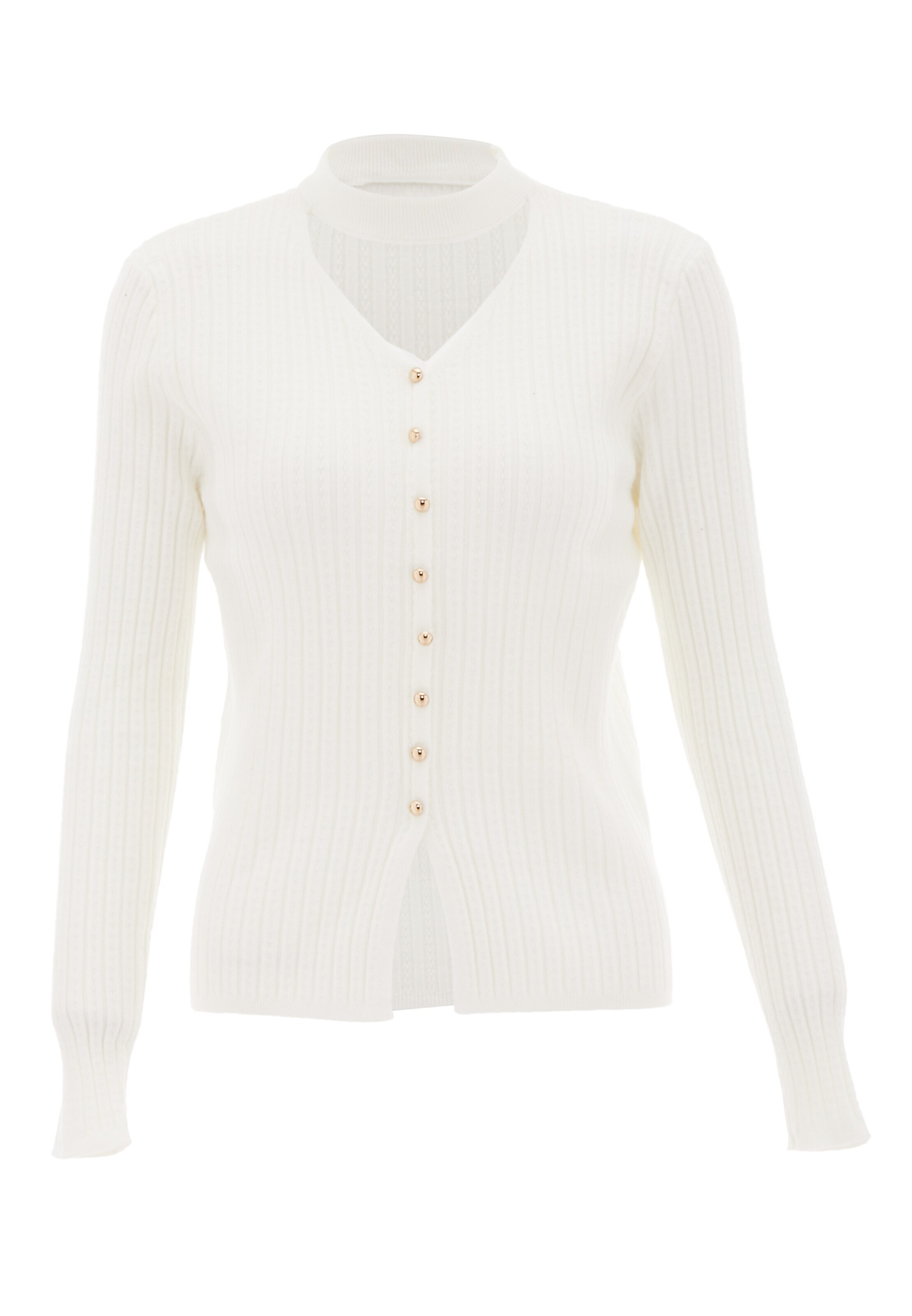 NAEMI - Pullover em branco: frente