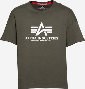 Tricou 'Heavy' de la ALPHA INDUSTRIES pe verde: față