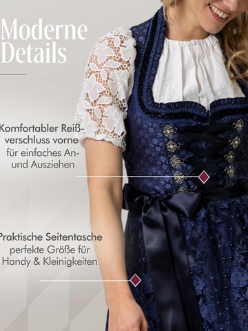 Trachtenhof Nübler Dirndl 'Dirndl midi Coro' in Blue