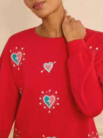 sarkans love & roses Sportisks džemperis
