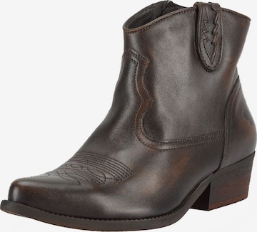 Felmini Wide Fit Cowboylaarzen in Bruin: voorkant