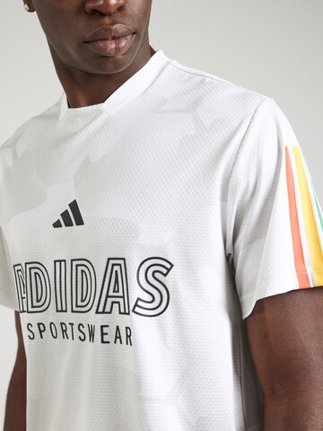 T-Shirt fonctionnel 'Tiro' ADIDAS SPORTSWEAR en blanc