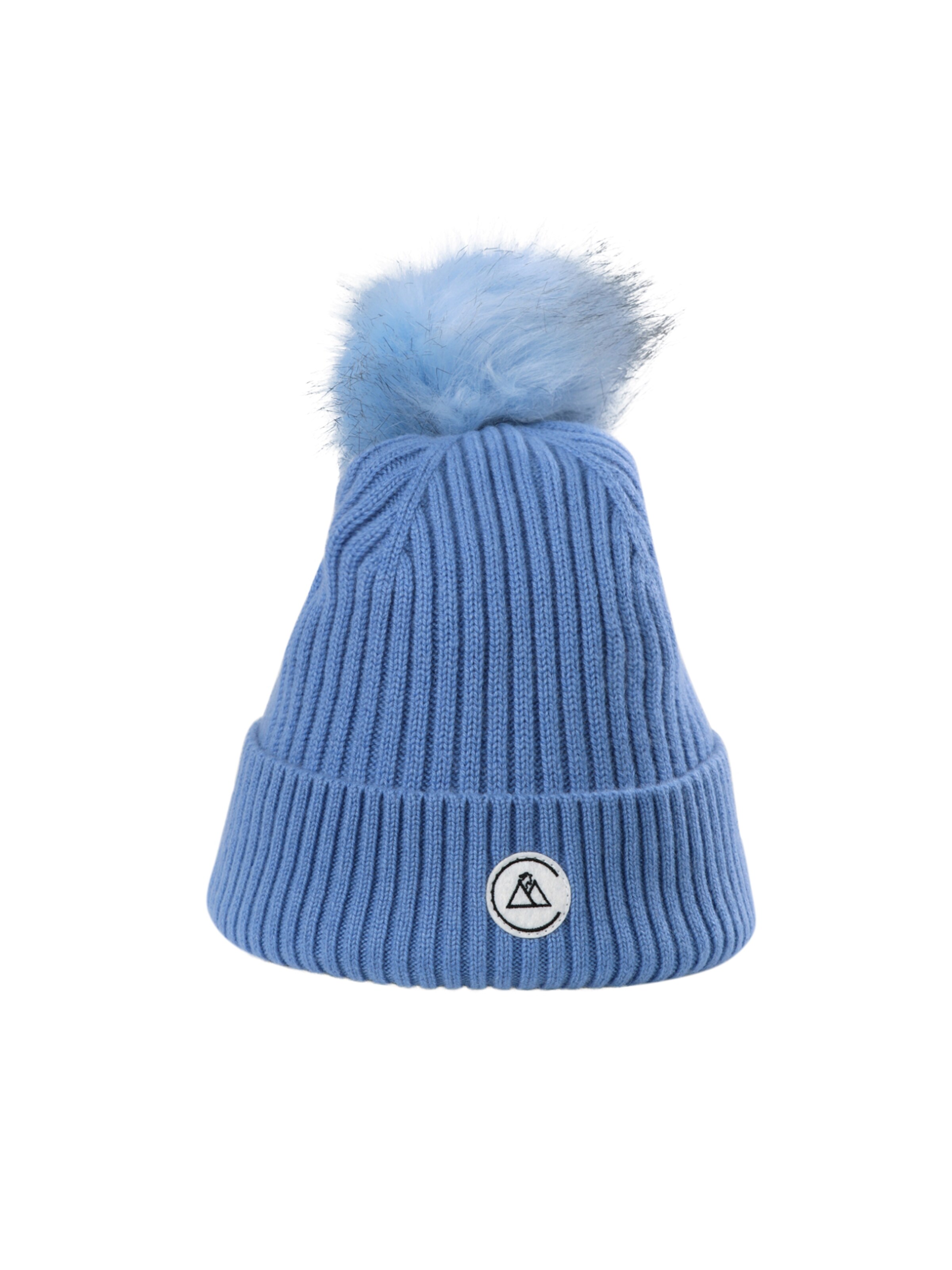 CASH-MERE.CH Beanie in Blue: front