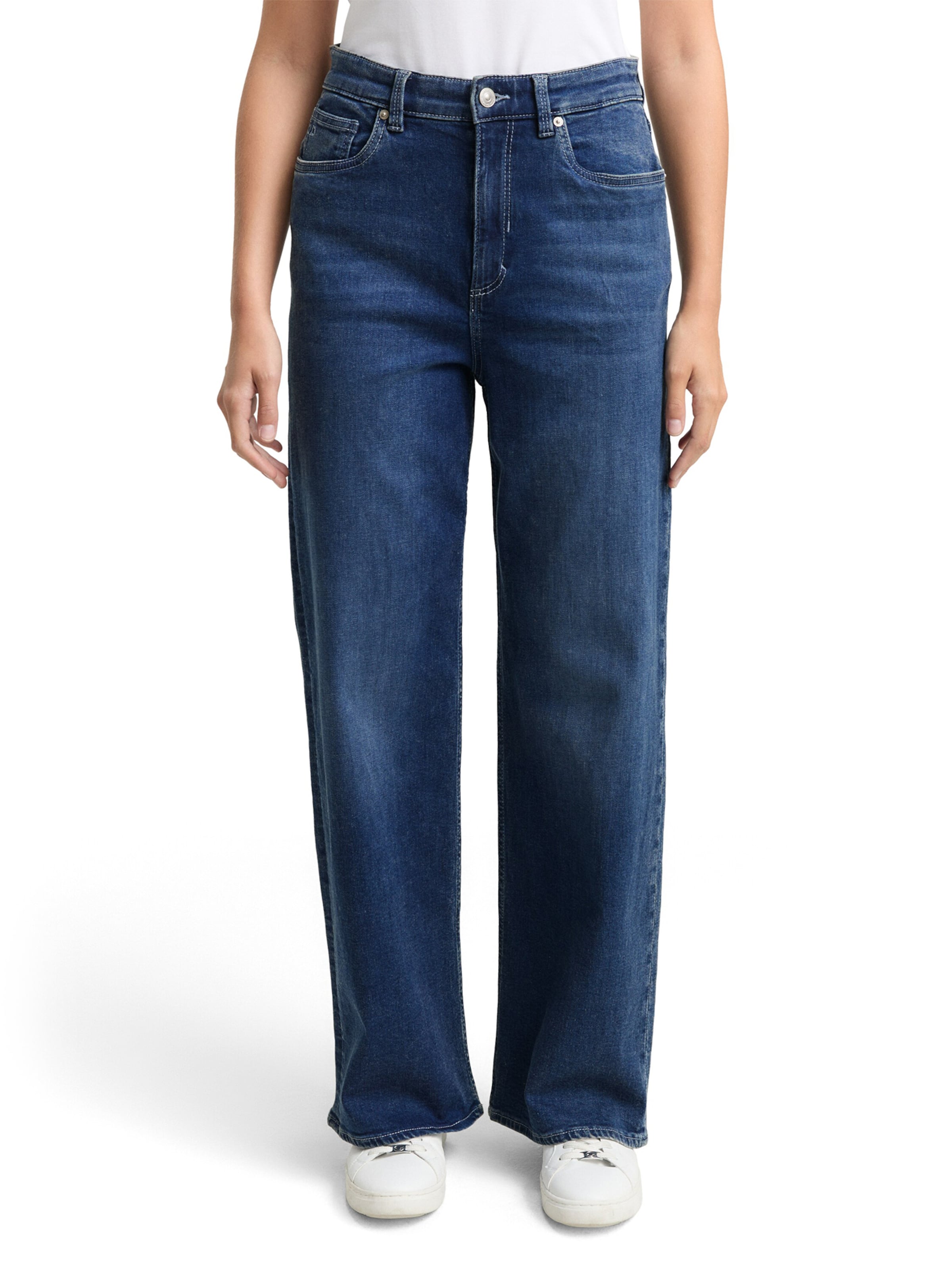 Wide leg Jeans 'LINOU' di TOM TAILOR DENIM in blu: frontale