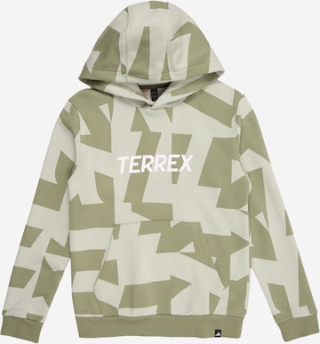 ADIDAS TERREX Urheilullinen collegepaita värissä vihreä: etupuoli