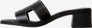Sandales 'Leder-Sandalen mit Absatz' Oh my Sandals en noir : devant