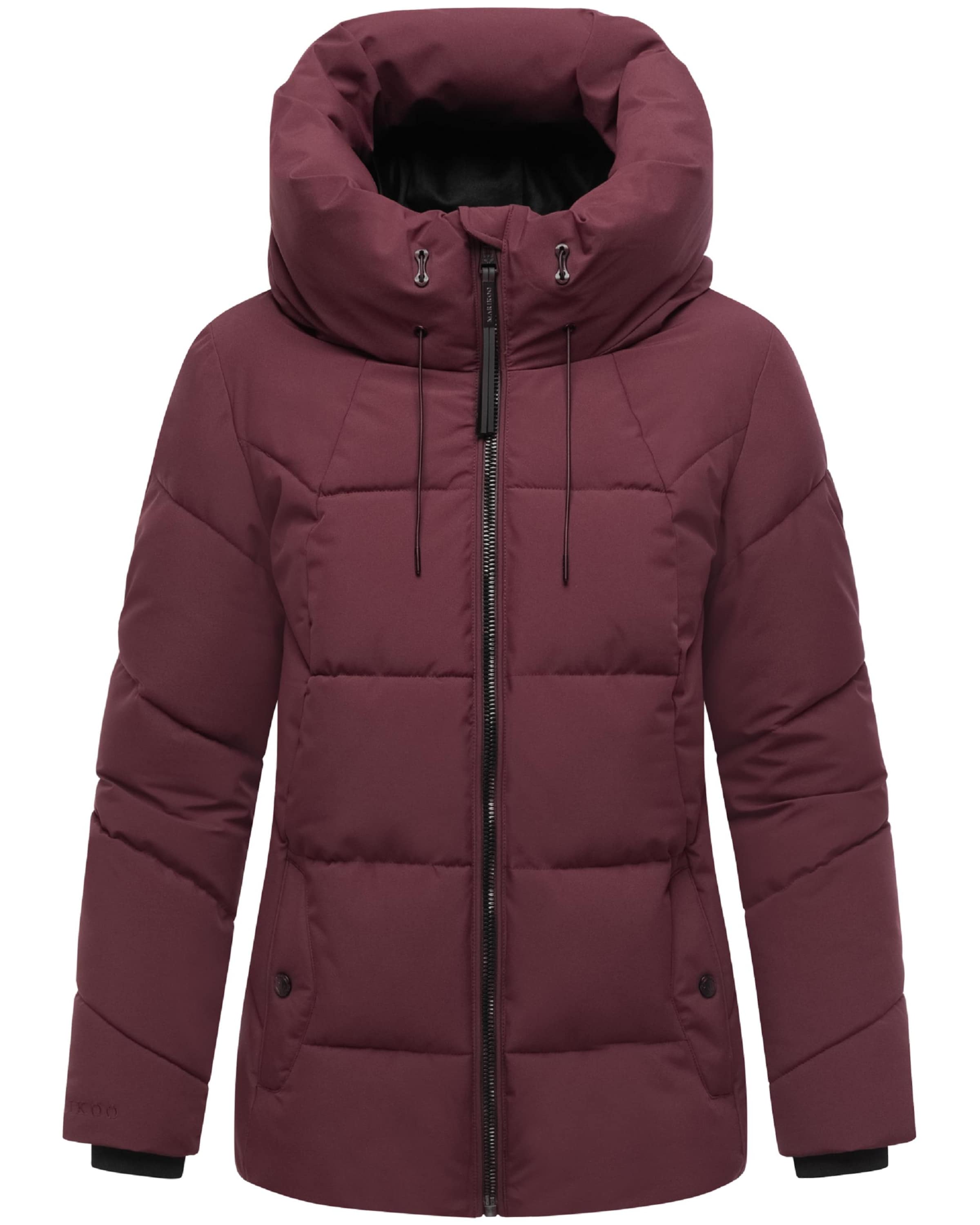 MARIKOO Winterjas 'Kuscheltatze XVI' in Rood: voorkant