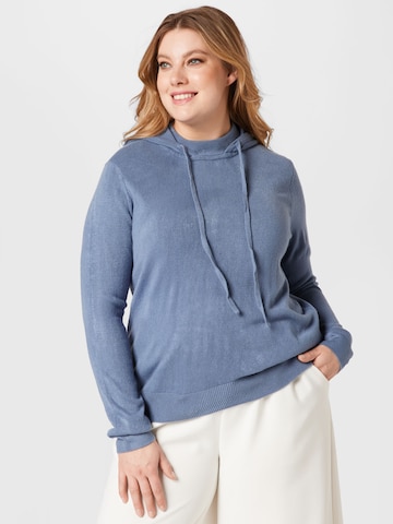 ONLY Carmakoma Sweter w kolorze niebieski: przód