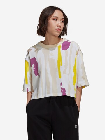 ADIDAS ORIGINALS - Camisa 'Thebe Magugu Allover Print ' em branco: frente