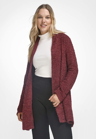 Anna Aura Knit Cardigan in Red: front