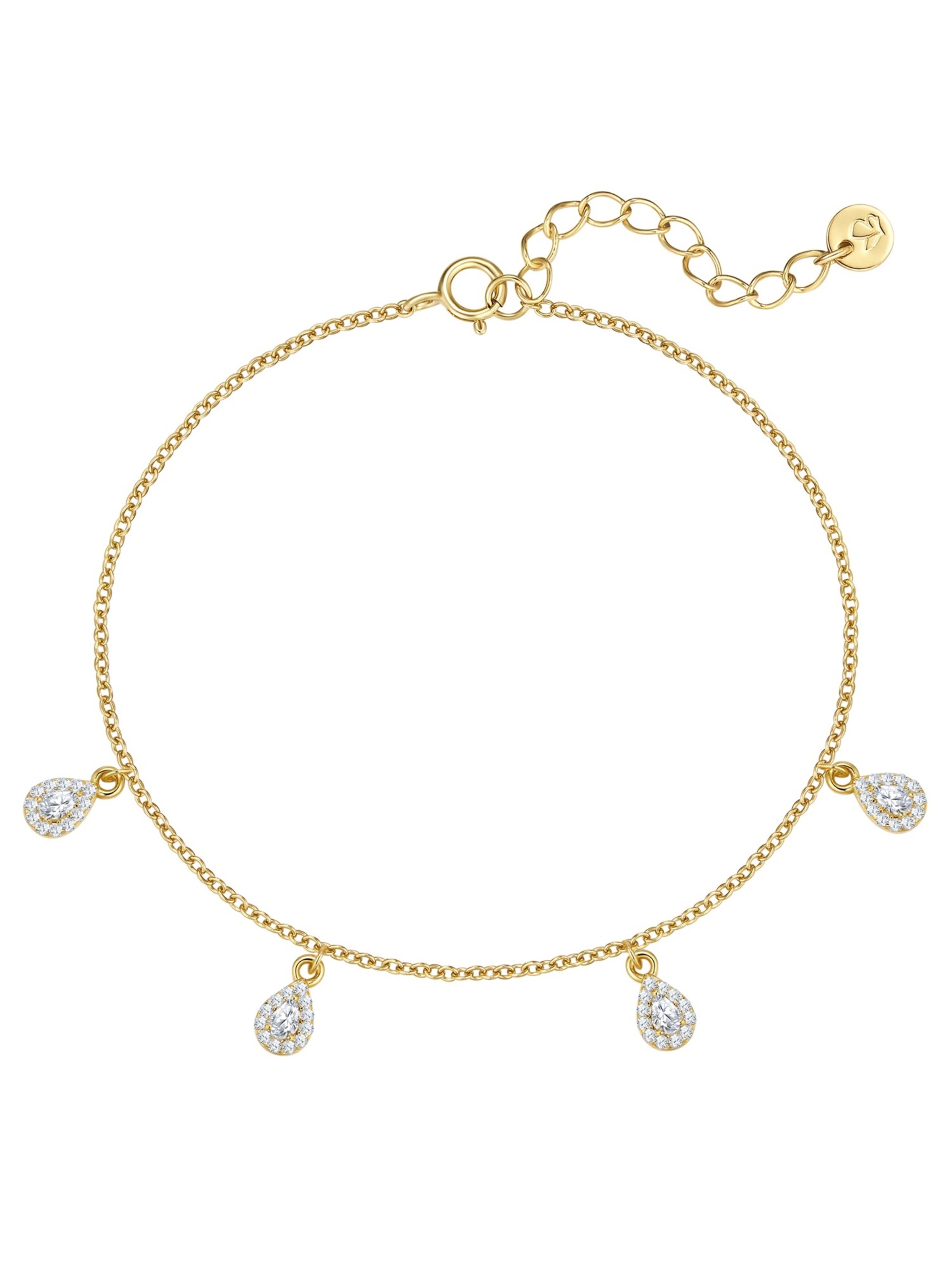 Glanzstücke München Armband in de kleur Goudgeel / Wit, Productweergave