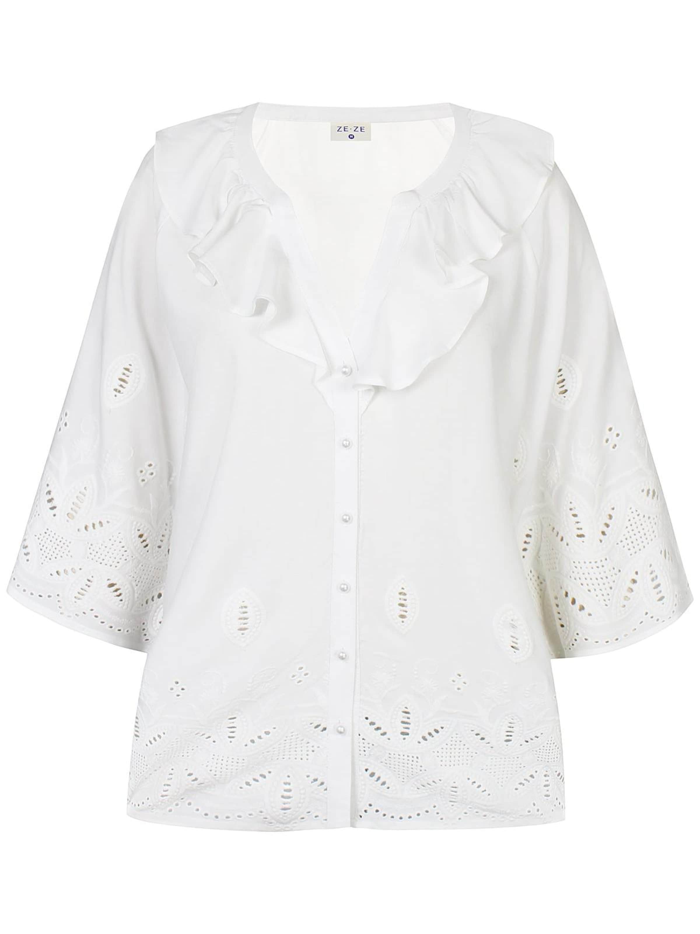 ze-ze Blouse 'Doris 082' in Wit: voorkant