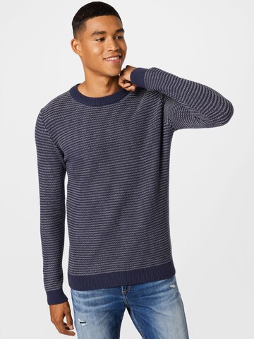 SELECTED HOMME Trui 'Wes' in Blauw: voorkant