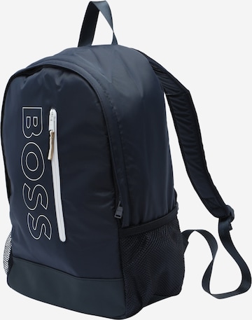 BOSS Kidswear Backpack in Blue: front