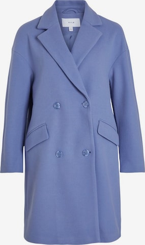 VILA Between-Seasons Coat in Blue: front