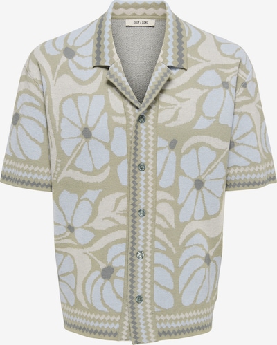 Kardiganas 'ONSDUKE' iš Only & Sons, spalva – šviesiai mėlyna / pilka / šviesiai pilka, Prekių apžvalga