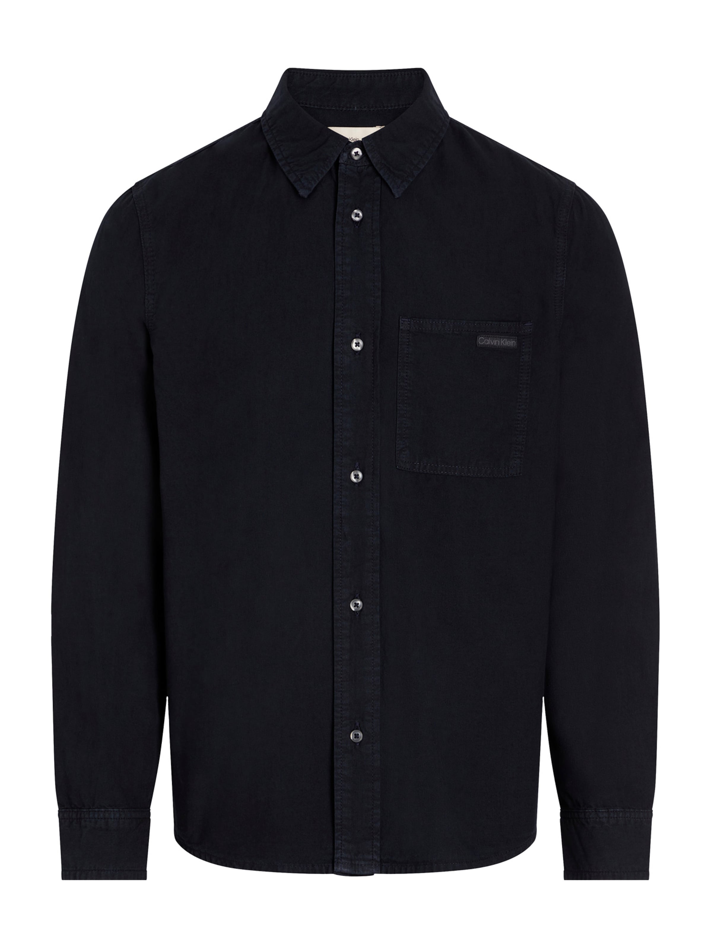 Calvin Klein Jeans Regular Fit Hemd in Schwarz: Vorderseite