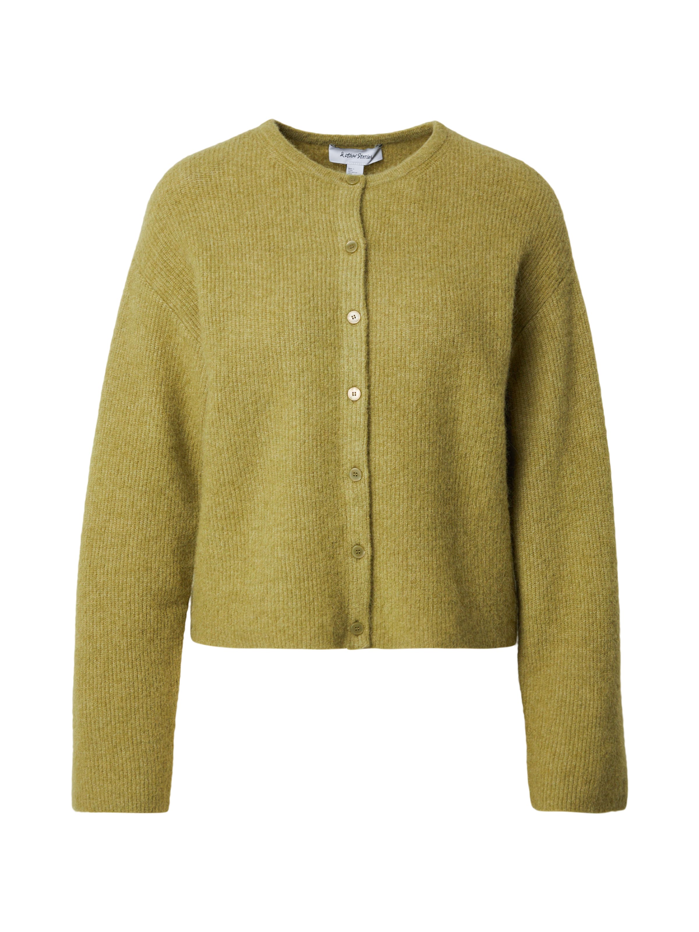 & Other Stories Knit Cardigan in Green: front