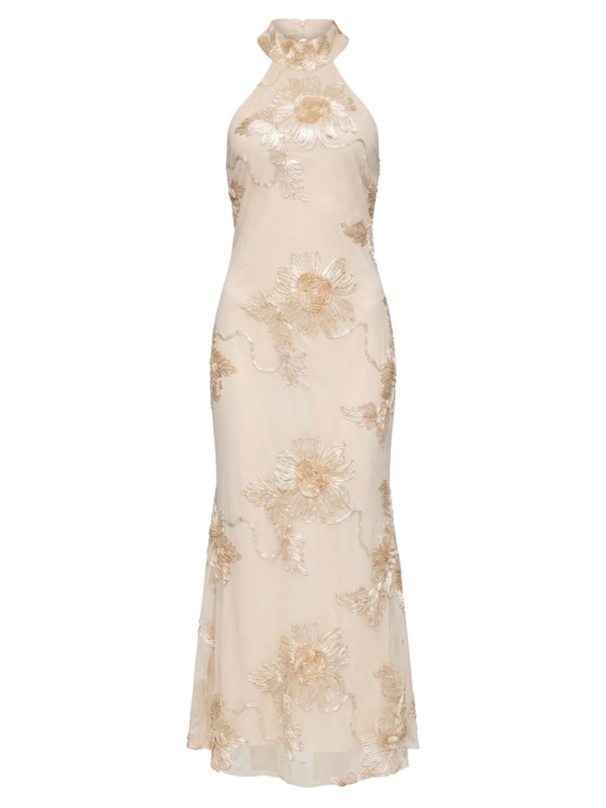 Abito da sera di Ombre in beige: frontale