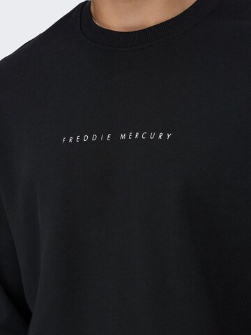 Only & Sons Sweatshirt 'FREDDIE' in Zwart