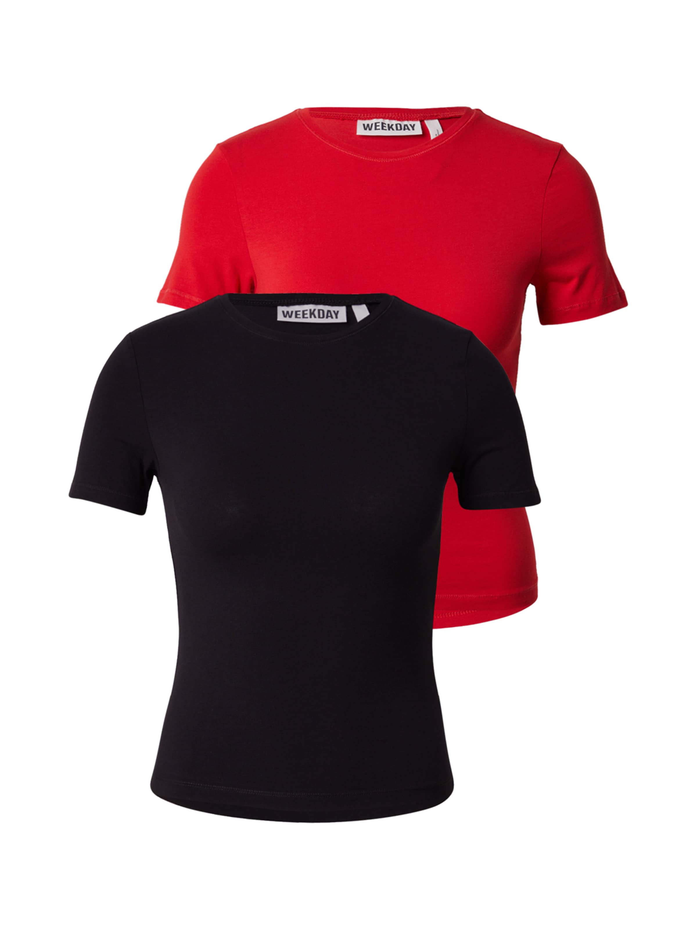 WEEKDAY T-shirt i röd: framsida