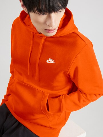 Nike Sportswear Regular fit Sweatshirt 'Club Fleece' in Orange