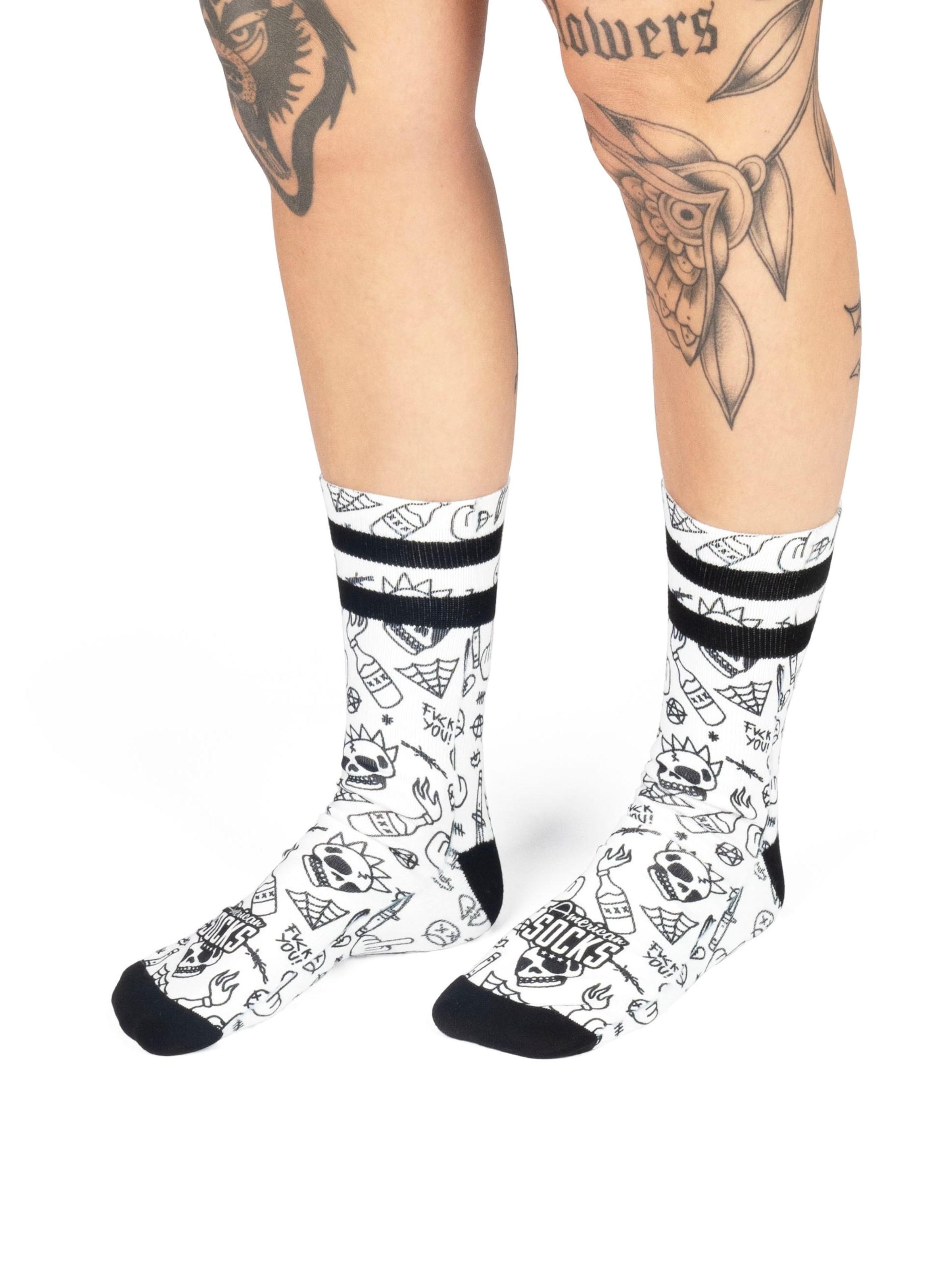 American Socks - Calcetines 'No Direction' en blanco