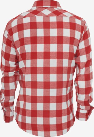 Urban Classics Regular fit Button Up Shirt in Red