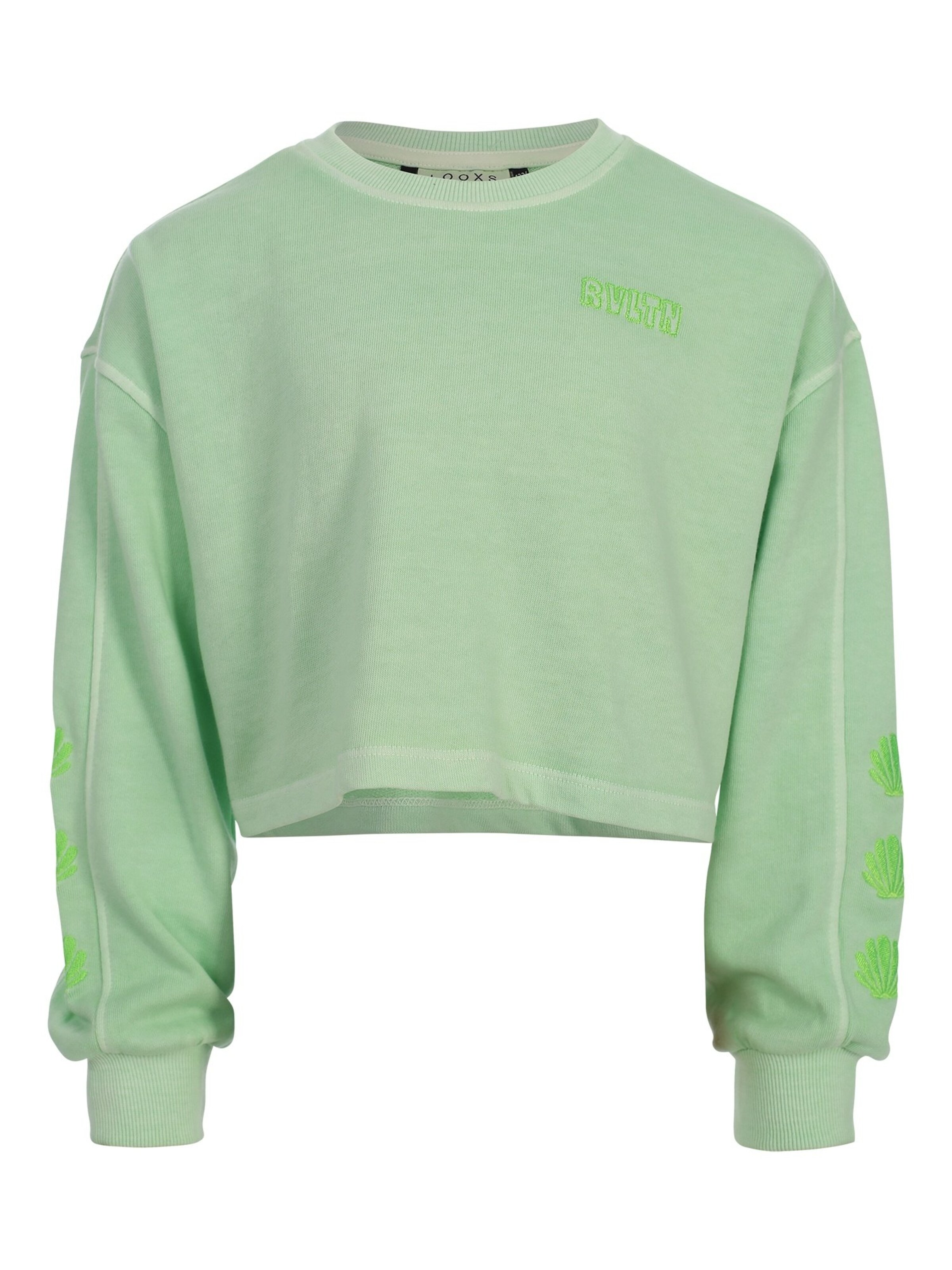 Sweat-shirt Looxs Revolution en vert : devant