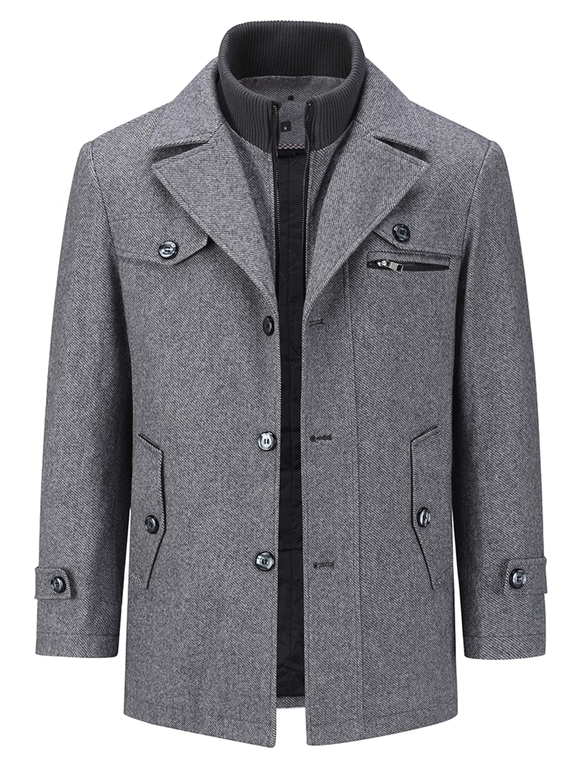 Youthup Winter Coat in Grey: front
