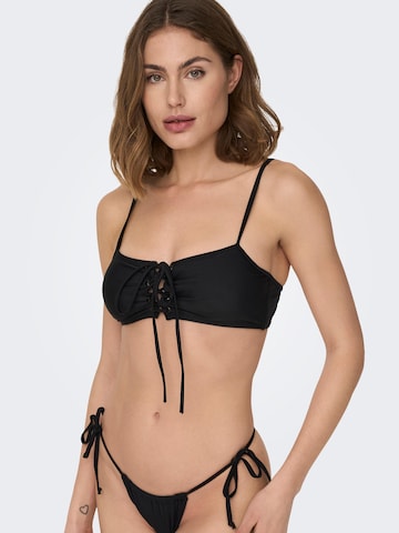 ONLY - Soutien Bustier Top de biquíni 'EVA' em preto