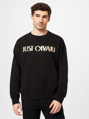 Just Cavalli Sweatshirt 'SOHO' in Zwart: voorkant