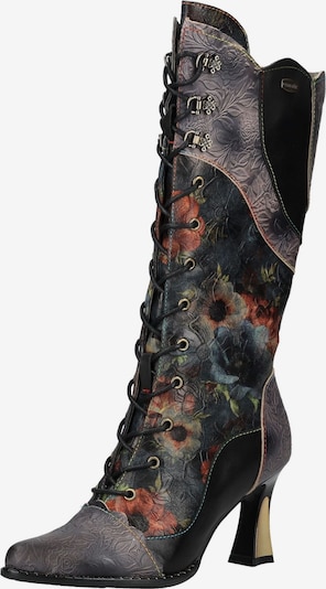 Laura Vita Schnürstiefel in grau / oliv / rostrot / schwarz, Produktansicht