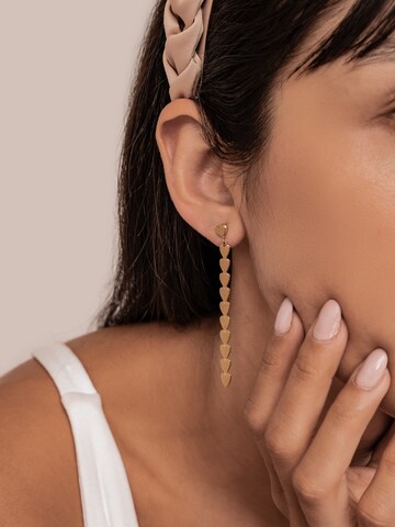 Hey Happiness Ohrringe 'Heart Cascade' in Gold