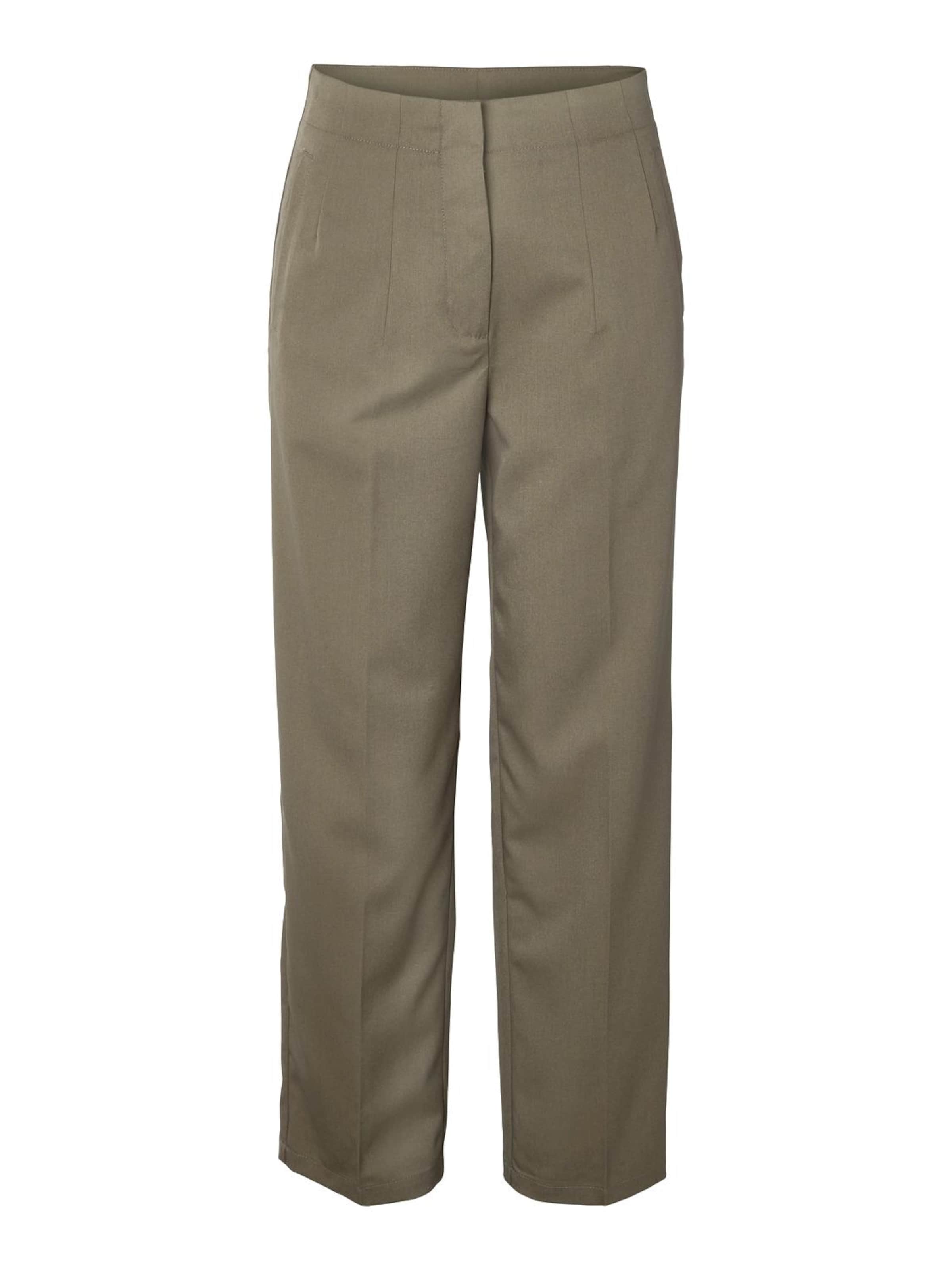 Noisy may Свободный крой Плиссированные брюки 'Thea' в Зеленый: спереди